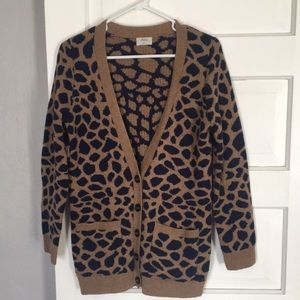 Madewell Cardigan in Navy and Tan